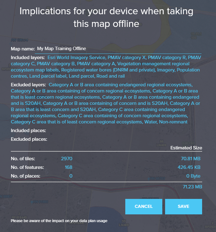 Offline Map summary